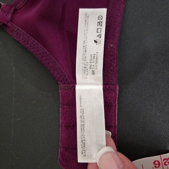 Wacoal Purple High Standards Underwire Full Coverage Bra Size 34D - Picture 6 of 10